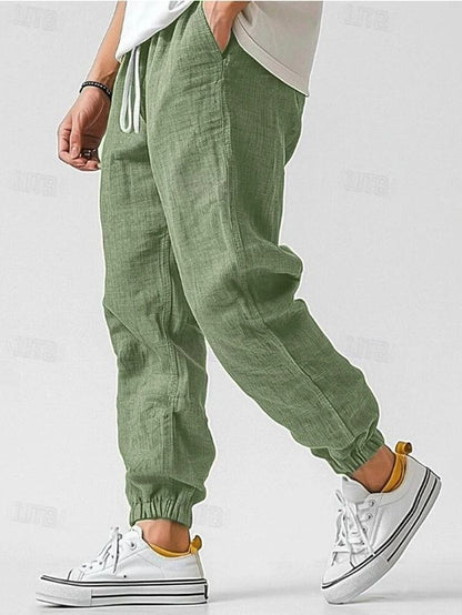 Bushii | Heren Linnen Broek met Elastische Taille