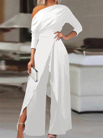 STER | One-Shoulder Jumpsuit met Ruches